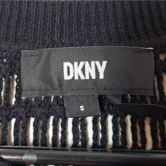 DKNY Women's Open Stitch Sweater in Black size Small - Picture 6 of 7